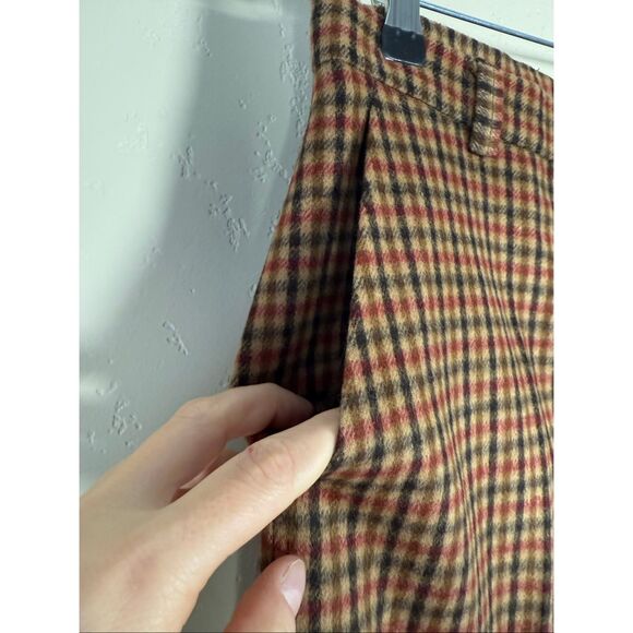 MaxMara Wool Angora Plaid Trousers - Picture 4 of 8